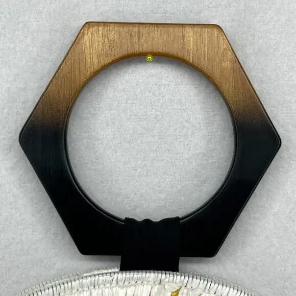 EUGENIA KIM Bag Luna Clutch Rainbow Straw Bracelet Handbag Yellow - Picture 5 of 10